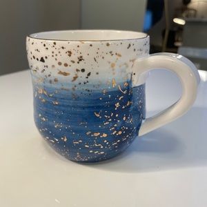 Anthropologie Mimira Gold Flecked Coffee Mug Cup